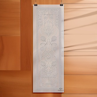 Perforated Stencil 30x100 cm. MAXI SIZE - Herbal Hatayi Vase Motif Tile Pattern