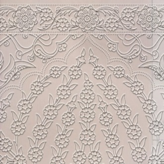 Perforated Stencil 40x60 cm. Oversized - Bordered Tree of Life Motif Tile Panel Pattern