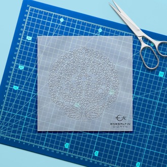 Perforated Stencil - Tree of Life Tile Plate Pattern Design