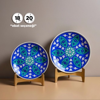 Perforated Stencil - Classic Iznik Penc Passionflower Tile Plate Pattern