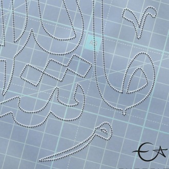 Perforated Stencil 20 x 20 cm – Mashallah Calligraphy Ceramic Tile/Plate Pattern