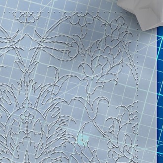 Perforated Stencil 25 x 25 cm – Ulama Seamless Symmetric Hatayi Tile Tile Pattern
