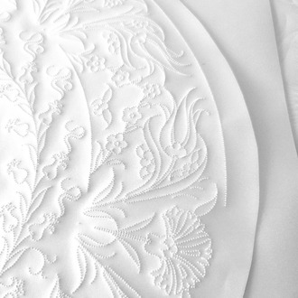 Perforated Stencil -  Tile Pattern with Plant Motifs