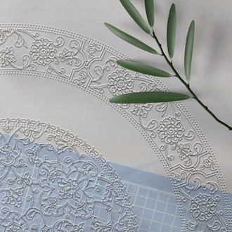 Perforated Stencil 40 cm. - 15th century Classic Iznik Lotus Hatayi Motif Tile Plate Pattern