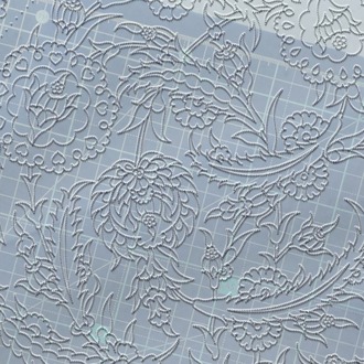 Perforated Stencil 40 cm. - Dagger Leaf Plant Motif Iznik Tile Pattern