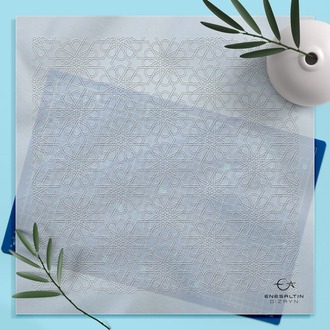 Perforated Stencil 32x35 cm. - Seljuk Star Continuous Motif Tile Plate / Tile