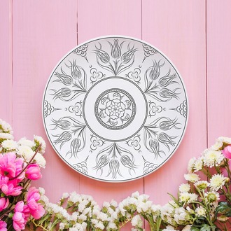 Perforated Stencil 25 cm. -  Tulip Motif Tile Pattern