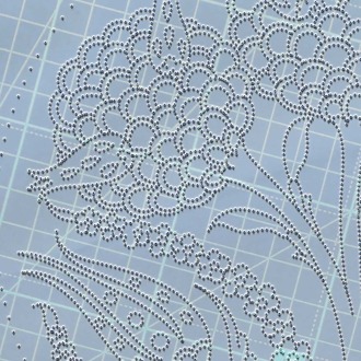 Perforated Stencil - Camellia, Tulip, Claw Motif Tile Plate Pattern