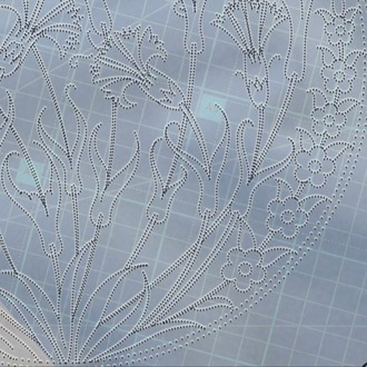 Perforated Stencil 18 cm - Tulip Carnation Tile Plate Pattern