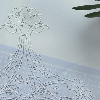 Perforated Stencil 25 x 30 cm. - Rumi Tile Pattern with Illumination Decoration Şemse Motif
