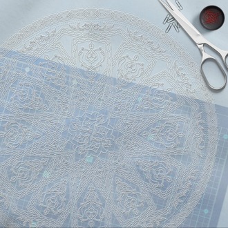 Perforated Stencil 40 cm. - Star Interlace / Seljuk Star Motif Tile Plate Pattern