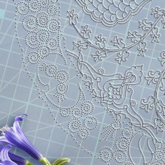 Perforated Stencil 30 cm. - Classic Iznik Tile Pattern with Hyacinth Motif