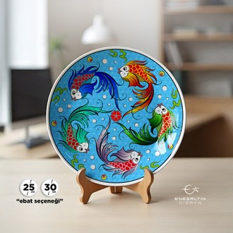 Perforated Stencil - Five Betta Fish Tile Pattern