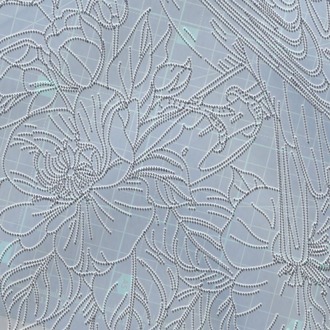 Perforated Stencil 20x40 cm. - Bird and Ivy Flower Exotic Motif Tile Pattern