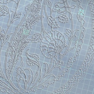 Perforated Stencil -  Iznik 16th century Triple Rose Composition Tile Pattern
