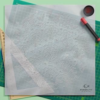 Perforated Stencil -  Hyacinth Motif Iznik Tile Pattern