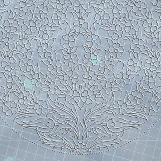 Perforated Stencil 22 cm. - Tile Plate Pattern with Tree of Life Motif