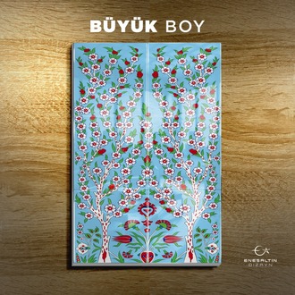 Perforated Stencil 40x60 cm. Oversized - Tile Pattern with Tree of Life Motif