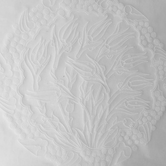 Perforated Stencil 30 cm. - Tulip Motif Tile Pattern