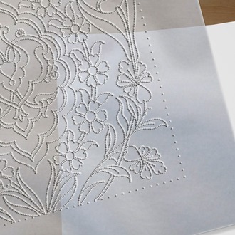 Perforated Stencil 20 x 20 cm –  Rumi Medallion Symmetric Motif Tile Pattern