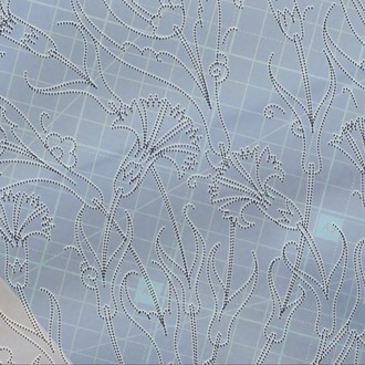 Perforated Stencil 18 cm - Tulip Carnation Tile Plate Pattern