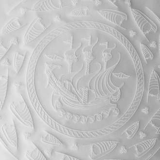 Perforated Stencil - Galleon Motif Tile Pattern