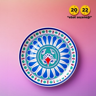 Perforated Stencil  -  Beyliks Period Passionflower Rumi Tile Plate Pattern
