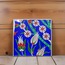Hazır Şablon Desen 20 x 20 cm. - Kesit Motif Lale Penç Çini Karo Deseni