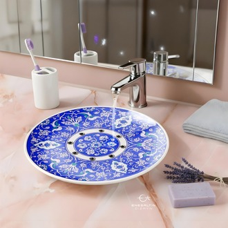 Şablon Desen 30 cm -   Klasik Üçlü Lotus Rumi Ulama Çini Deseni