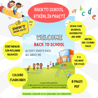 Back to School – All About Me Etkinlik Paketi (4–6 Yaş)