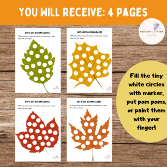 Autumn Leaves: Dot a Dot Activity
