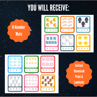 ✨ Night Routines Number Mats ✨