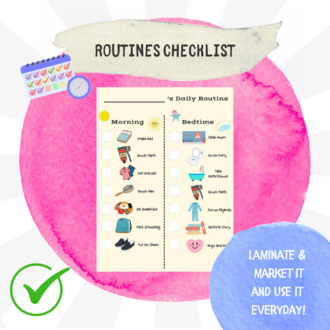 ROUTINES CHECKLIST – Günlük İngilizce Rutin Takip Çizelgesi (PDF)