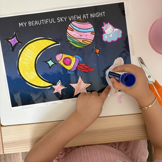 Build The Sky At Night - Cut & Paste Activity
