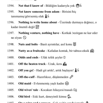 2000 İngilizce Deyim Paketi | Türkçe Açıklamalı