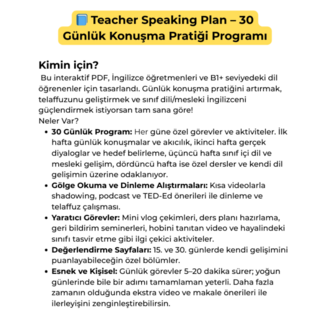 Teacher Speaking Plan - Kendi Kendine (PDF)