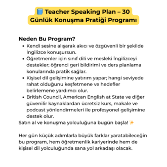 Teacher Speaking Plan - Kendi Kendine (PDF)