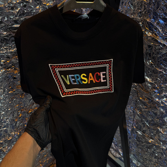 Versace nakış baskı gökkuşağı 2026 (ithal)