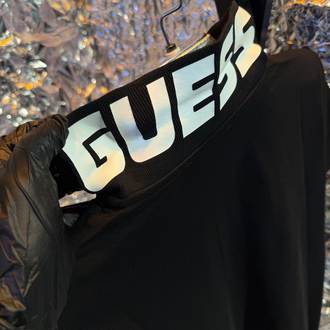 Guess yaka detaylı ultra premium siyah
