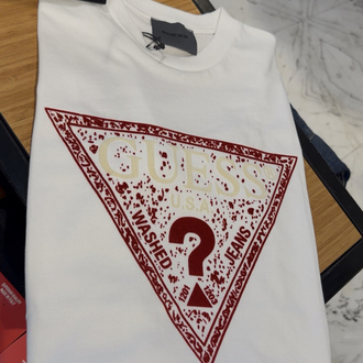 Guess flok baskı ultra premium 2026 beyaz