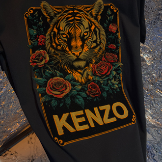 Kenzo kadife baskı beyaz premium