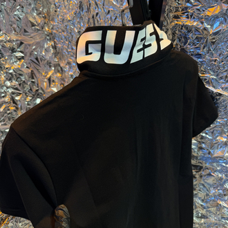 Guess yaka detaylı ultra premium siyah