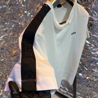 Boss kol detaylı premium beyaz (bayi modeli)