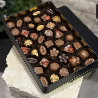 Lüks Metal Kutu Karışık Dolgulu Çikolata | 400 gr