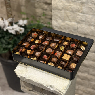 Lüks Metal Kutu Karışık Dolgulu Çikolata | 350 gr