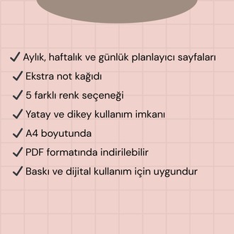Tarihsiz Planlayıcı Seti | PDF – Baskı ve Dijital Uyumlu