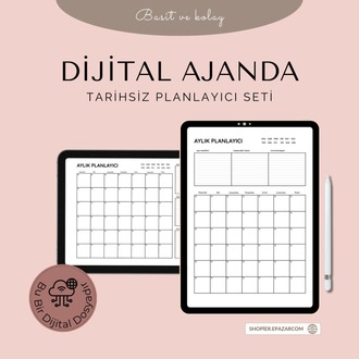 Tarihsiz Planlayıcı Seti | PDF – Baskı ve Dijital Uyumlu