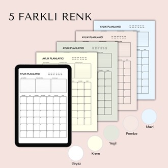 Tarihsiz Planlayıcı Seti | PDF – Baskı ve Dijital Uyumlu