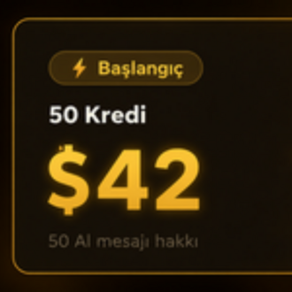 ⚡ Başlangıç 50 Kredi $42