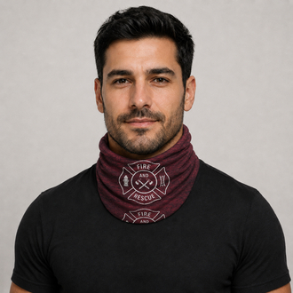 Fire & Rescue Armalı Bordo Buff Boyunluk
